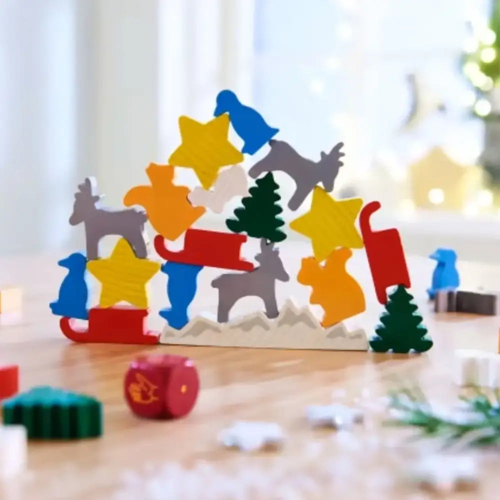 Animal sobre Animal - Navidad Juego de Mesa Haba animal-sobre-navidad-juego-de-mesa-vistoso-madera-rompecabezas-806