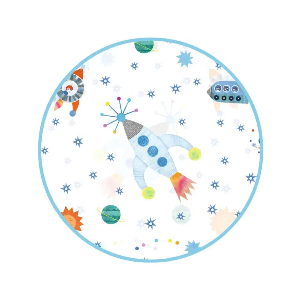 Capa de lluvia Cohete - S (110-122cm) Life style by Djeco capa-de-lluvia-cohete-s-110-122cm-circular-patron-cohetes-264