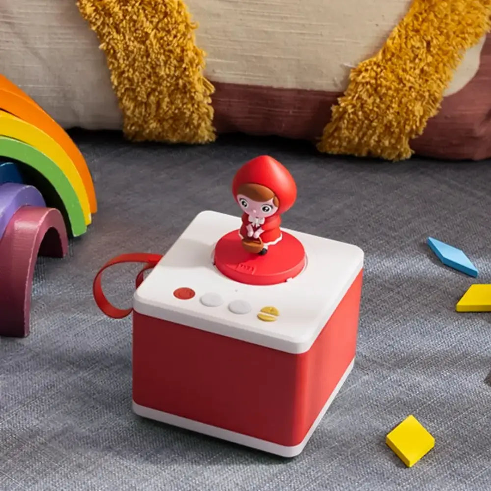 Caperucita Roja y otro Cuento Cuentos Audibles y Canciones FABA caperucita-roja-y-otro-cuento-dispositivo-rojo-blanco-en-forma-de-cubo-781