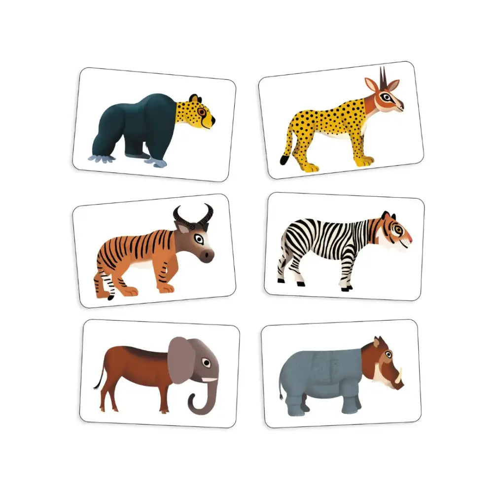 Cartas Anijumble Juegos de cartas Djeco cartas-anijumble-juegos-de-seis-dibujos-animados-animal-480