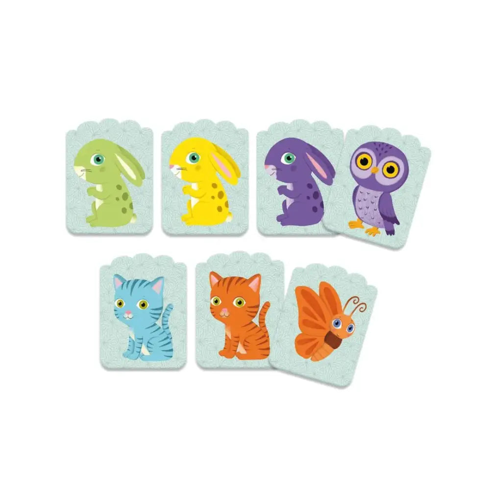 Cartas Little Match Juegos de cartas Djeco cartas-little-match-juegos-de-colocar-dibujos-animados-animal-506