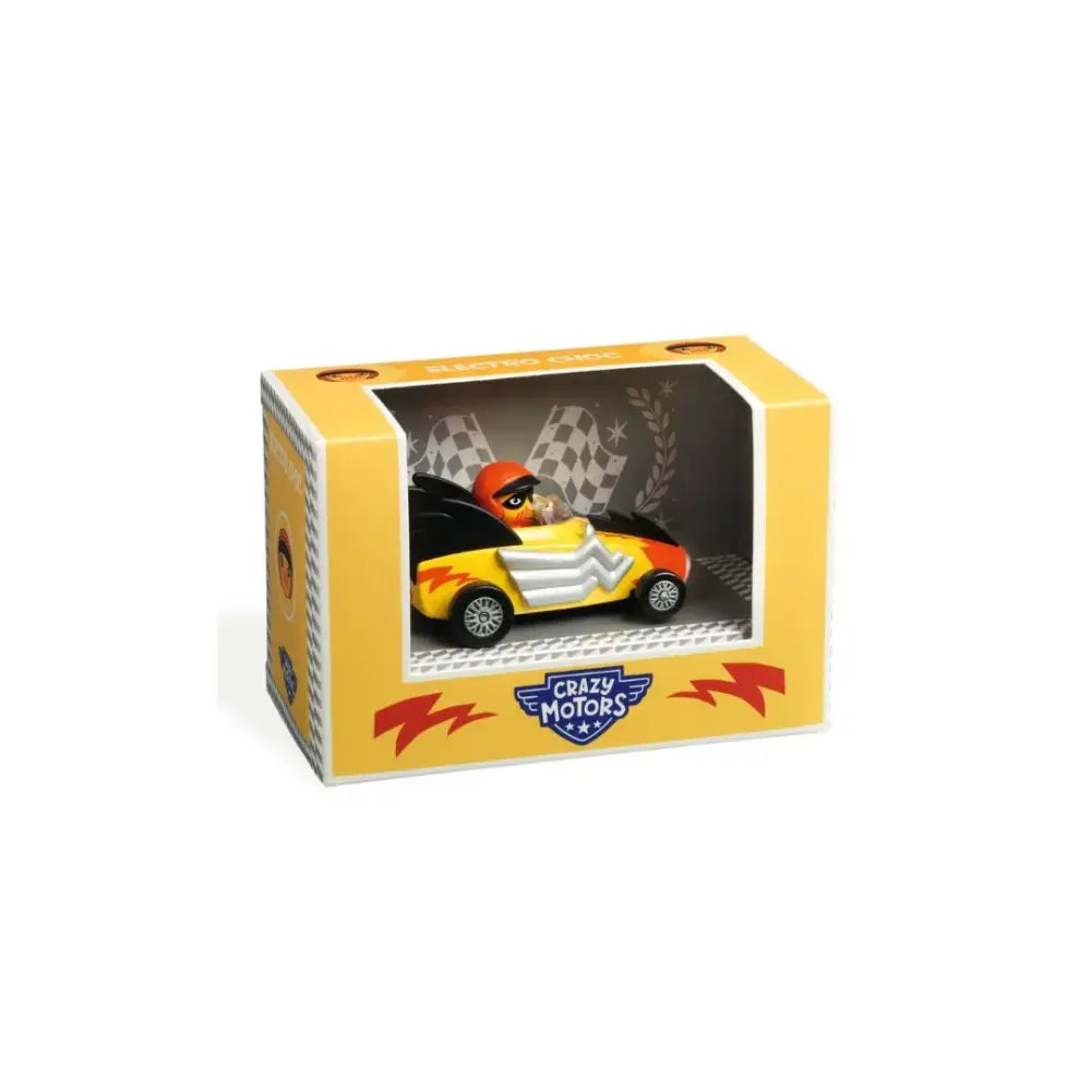 Crazy Motors Electro Choc Coches Djeco crazy-motors-electro-choc-coches-amarillo-naranja-juguete-558