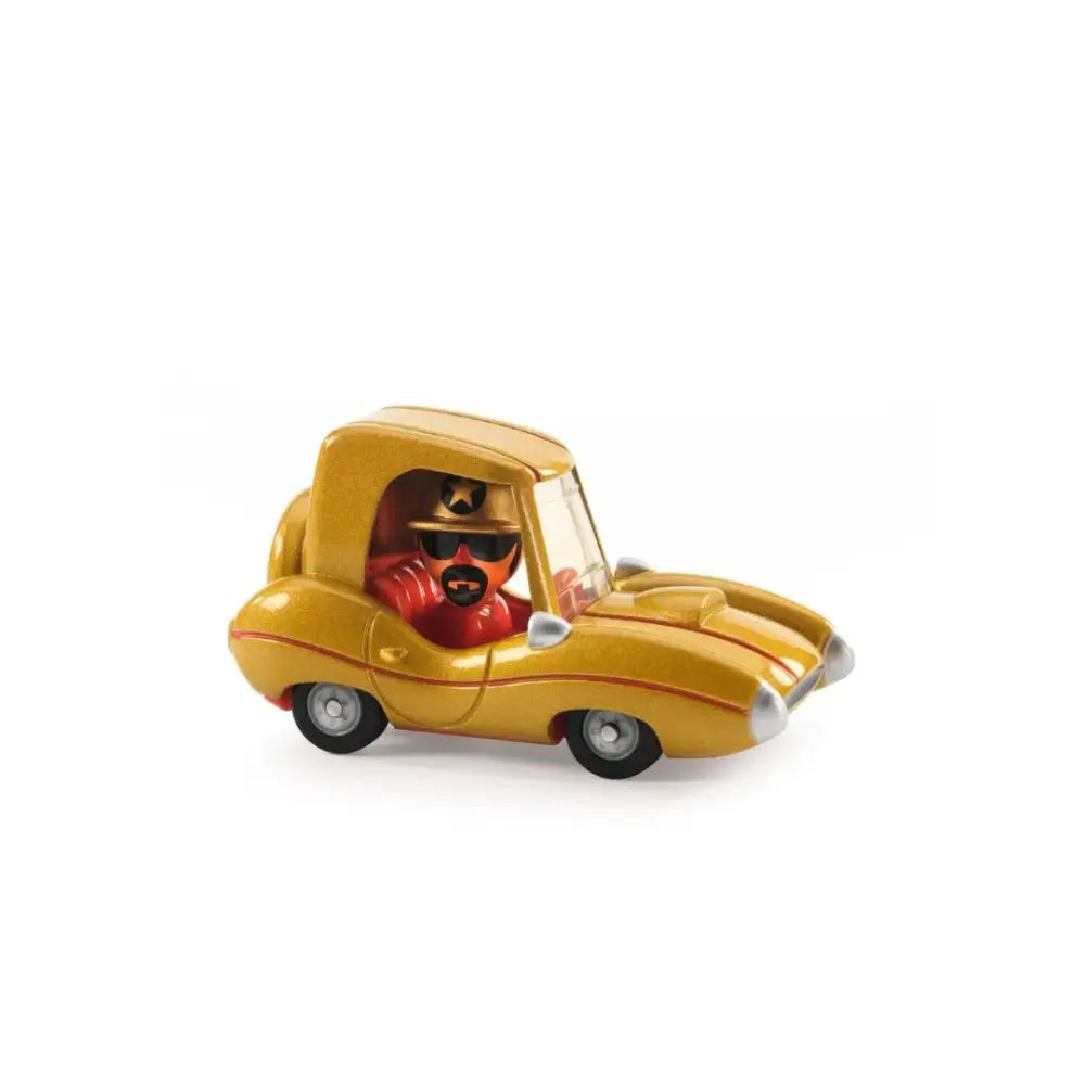 Crazy Motors Golden Star Coches Djeco crazy-motors-golden-star-coches-amarillo-juguete-auto-628