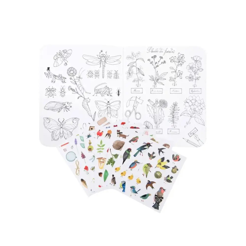 Cuaderno para colorear - El botánico Moulin Roty cuaderno-para-colorear-el-botanico-recopilacion-con-tematica-de-la-naturaleza-pegatinas-526