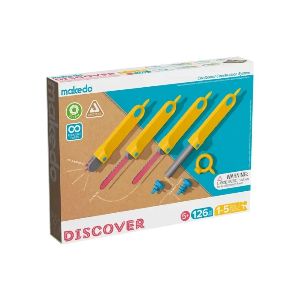 Discover Kit - 126 pzas Construcción Makedo discover-kit-126-pzas-construccion-educativo-juguete-colocar-776