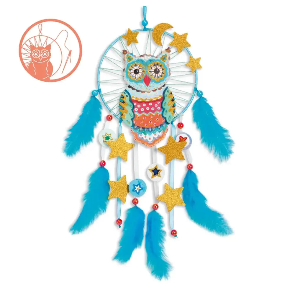 DIY Atrapa sueño Lechuza Do It Yourself Djeco Art & Craft diy-atrapa-sueno-lechuza-do-it-yourself-caprichoso-buho-atrapasuenos-656