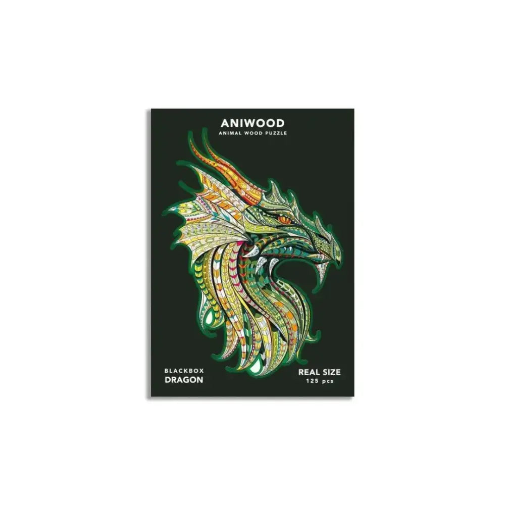Dragón M Puzzles Madera ANIWOOD dragon-m-puzzles-madera-florido-verde-oro-758