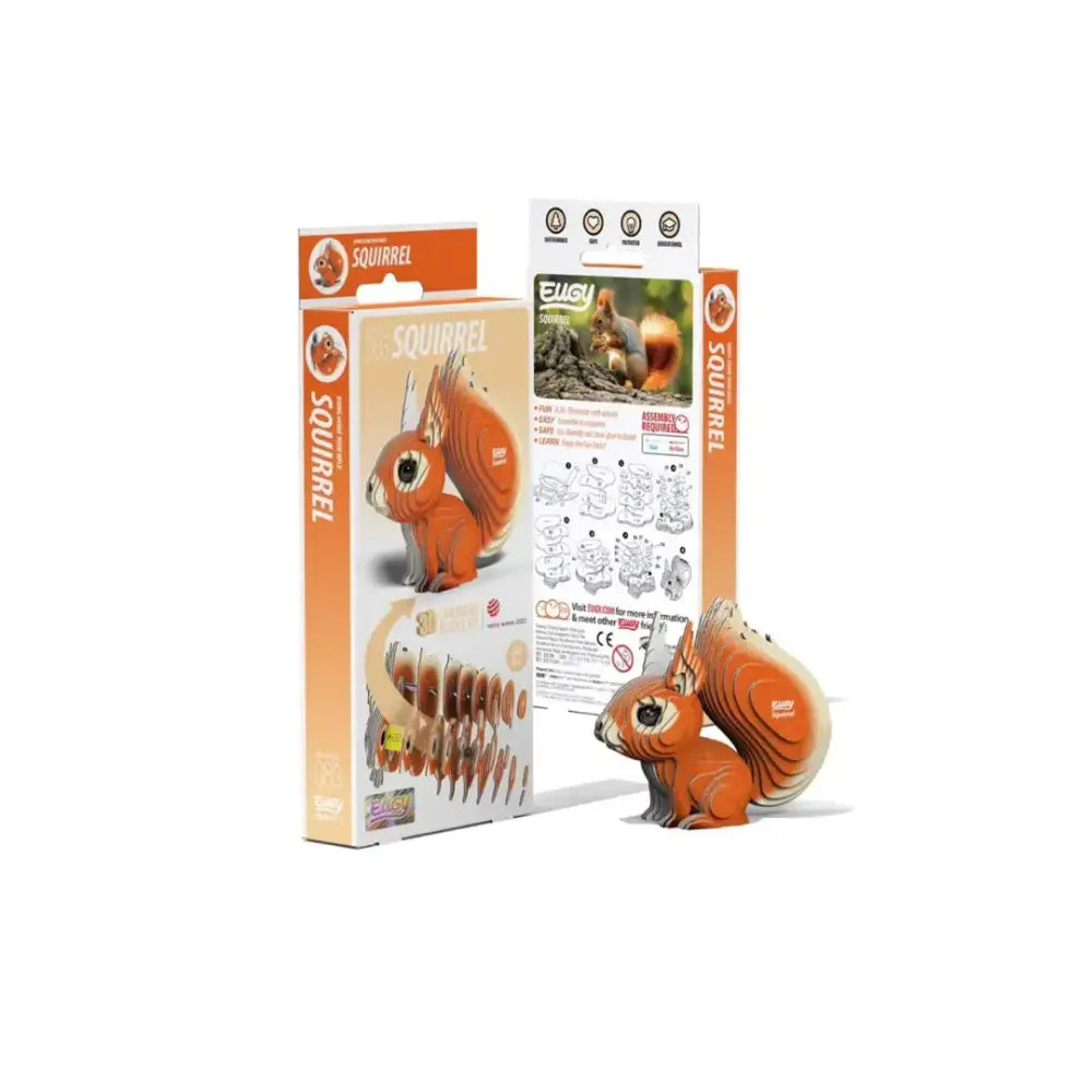 Eugy Ardilla Arborícola Puzzle 3D Eugy-Dodoland eugy-ardilla-arboricola-puzzle-3d-naranja-papel-282