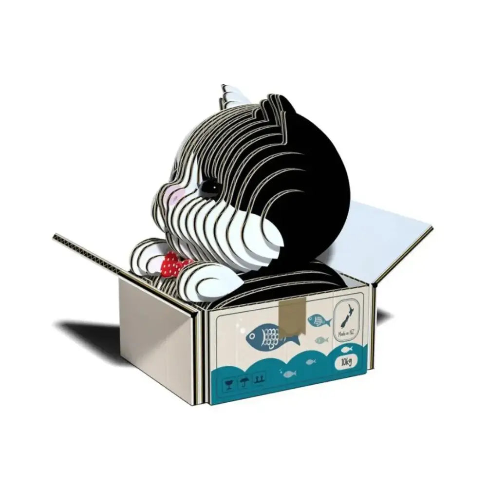 Eugy Gato Tuxedo Puzzle 3D Eugy-Dodoland eugy-gato-tuxedo-puzzle-3d-artistico-ilustracion-ballena-348