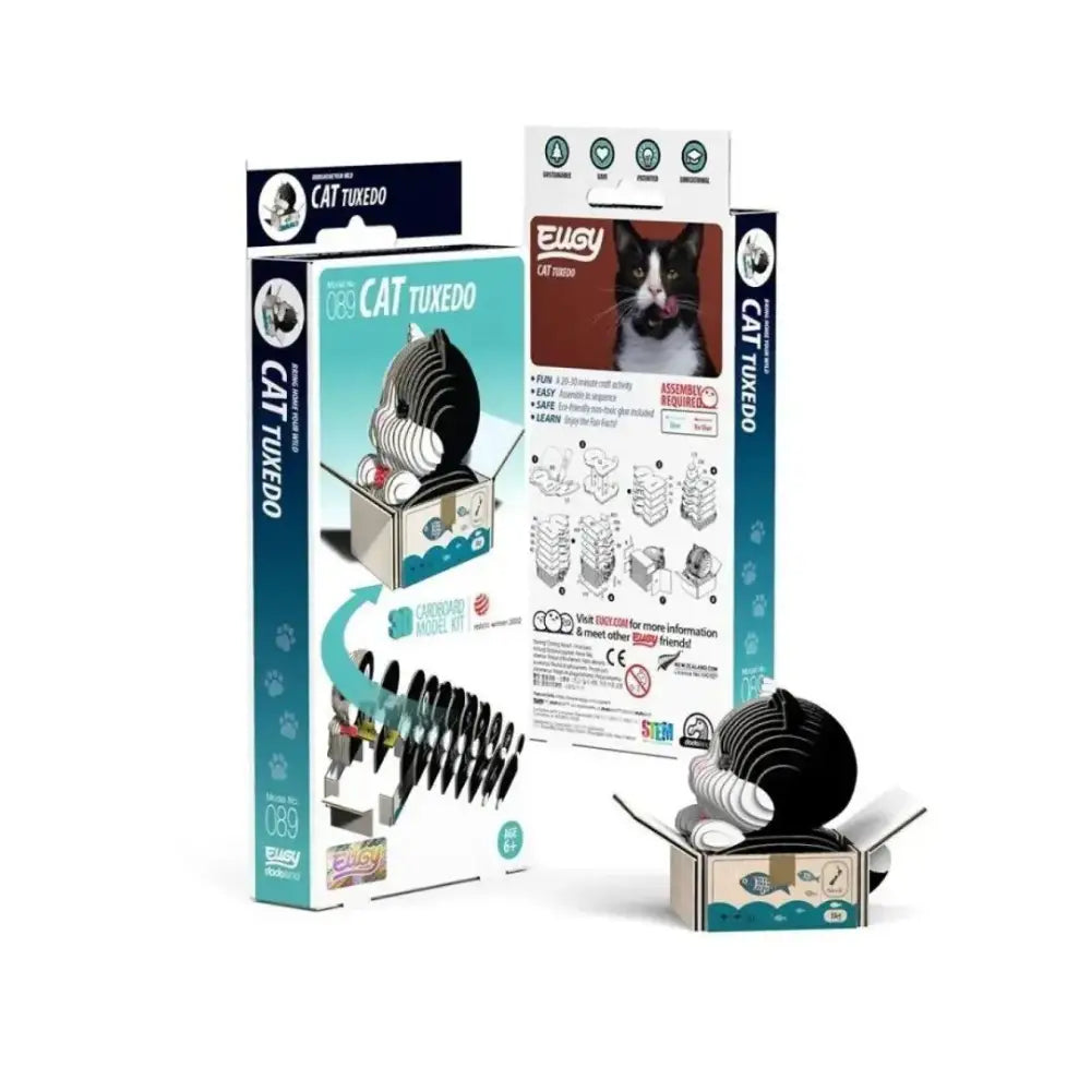 Eugy Gato Tuxedo Puzzle 3D Eugy-Dodoland eugy-gato-tuxedo-puzzle-3d-con-tematica-de-3-dimensiones-madera-538