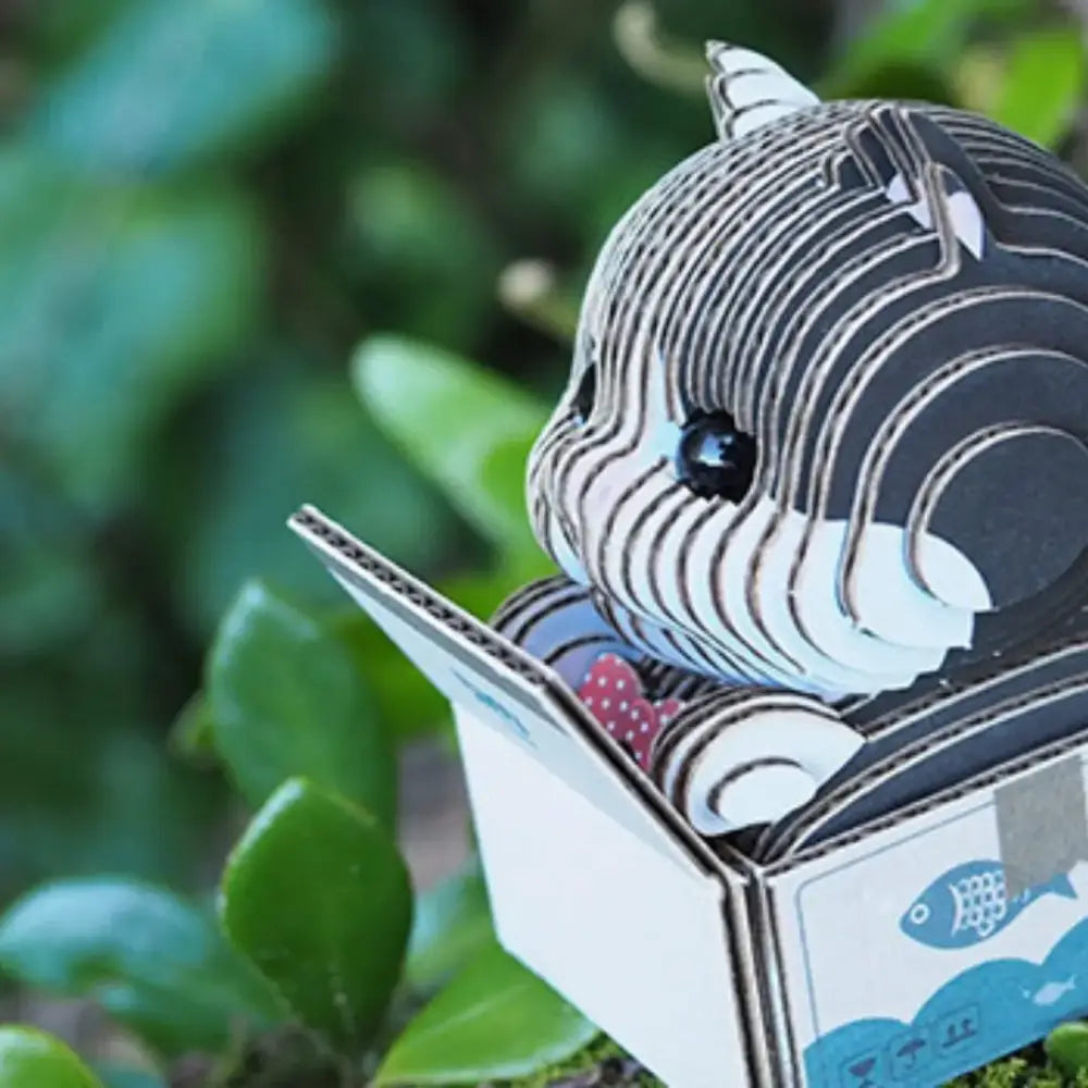 Eugy Gato Tuxedo Puzzle 3D Eugy-Dodoland eugy-gato-tuxedo-puzzle-3d-papel-artesania-ballena-336