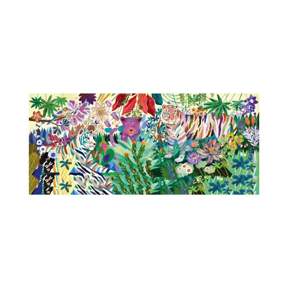 Puzzle Galería Rainbow Tigers - 1000 pzas. Puzzles Galería Djeco galeria-tigre-1000-pzas-puzzles-vistoso-selva-escena-920