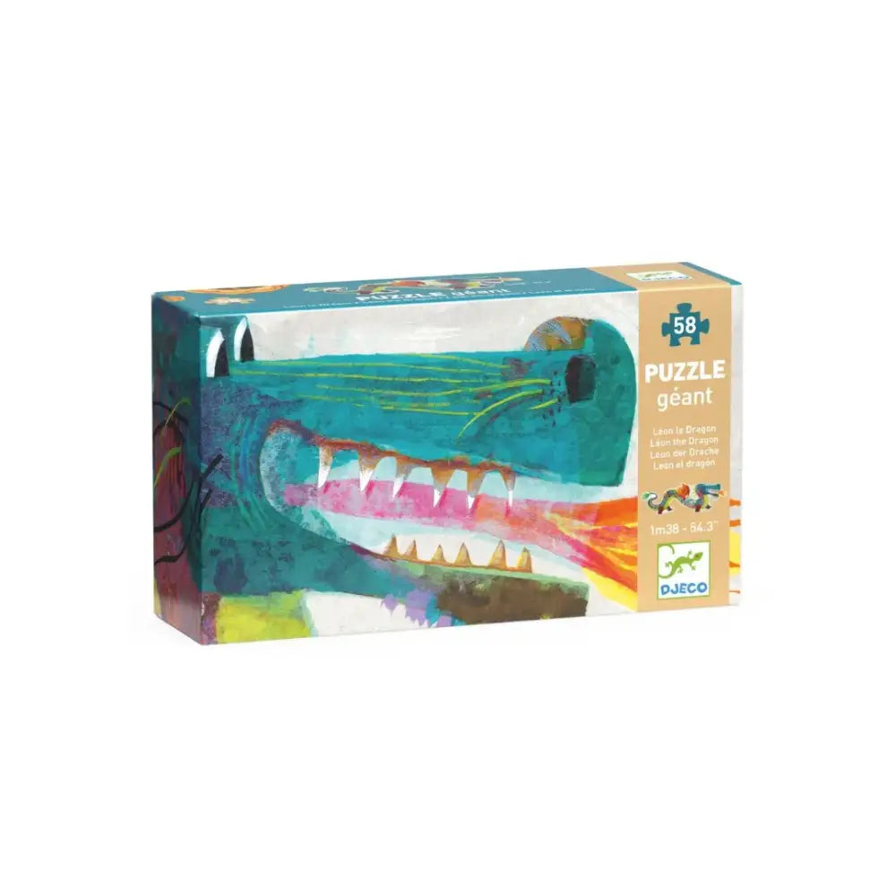 Gigante - El dragón León Puzzles Gigantes Djeco gigante-el-dragon-leon-puzzles-gigantes-vistoso-rompecabezas-caja-148
