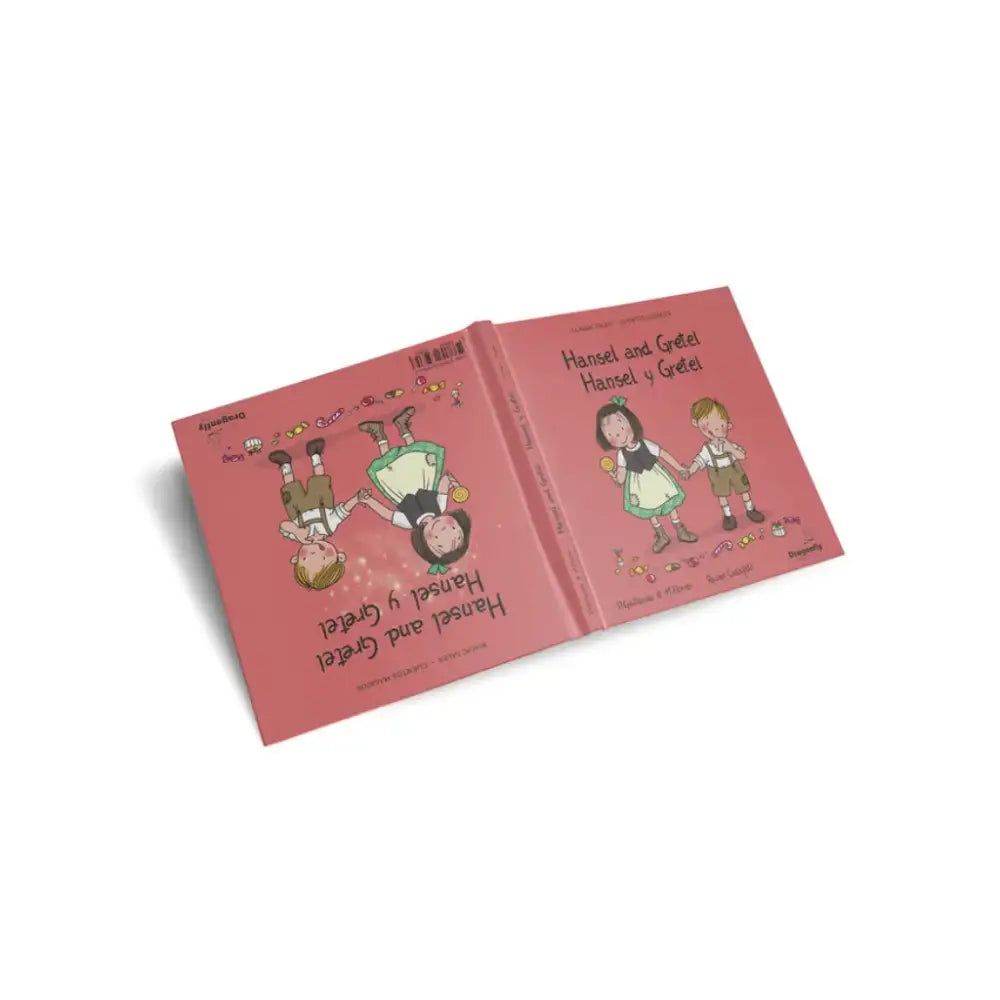 Hansel y Gretel Libros Ilustrados DRAGONFLY BILINGUAL BOOKS hansel-y-gretel-libros-ilustrados-rosa-libro-tarjeta-199