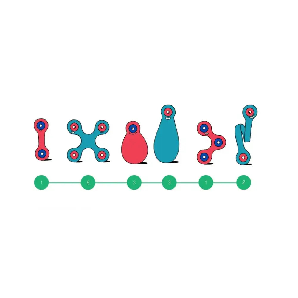 Itsy Pack - Flamingo/Turquesa Magnéticos Clixo itsy-pack-flamingo-turquesa-magneticos-fila-vistoso-agitarse-555