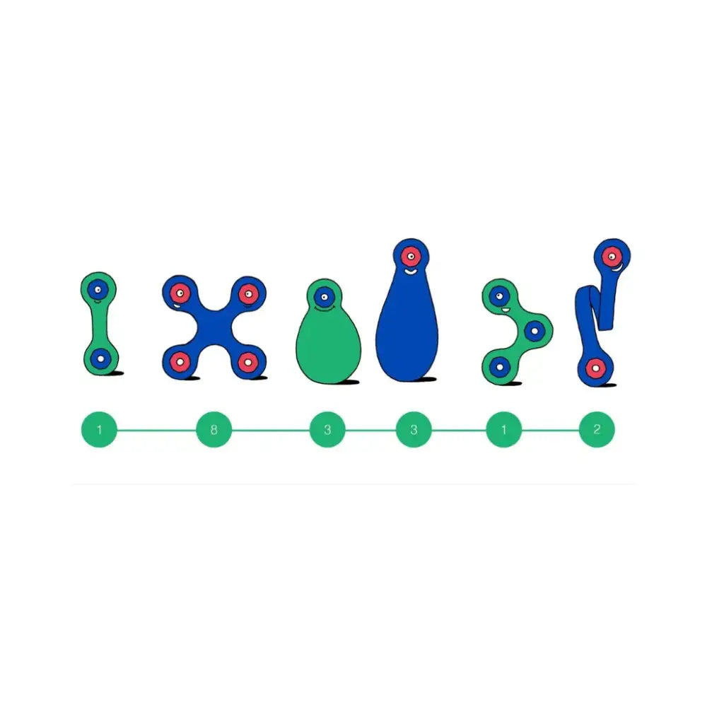 Itsy Pack - Verde/Azul Magnéticos Clixo itsy-pack-verde-azul-magneticos-secuencia-seis-azul-990
