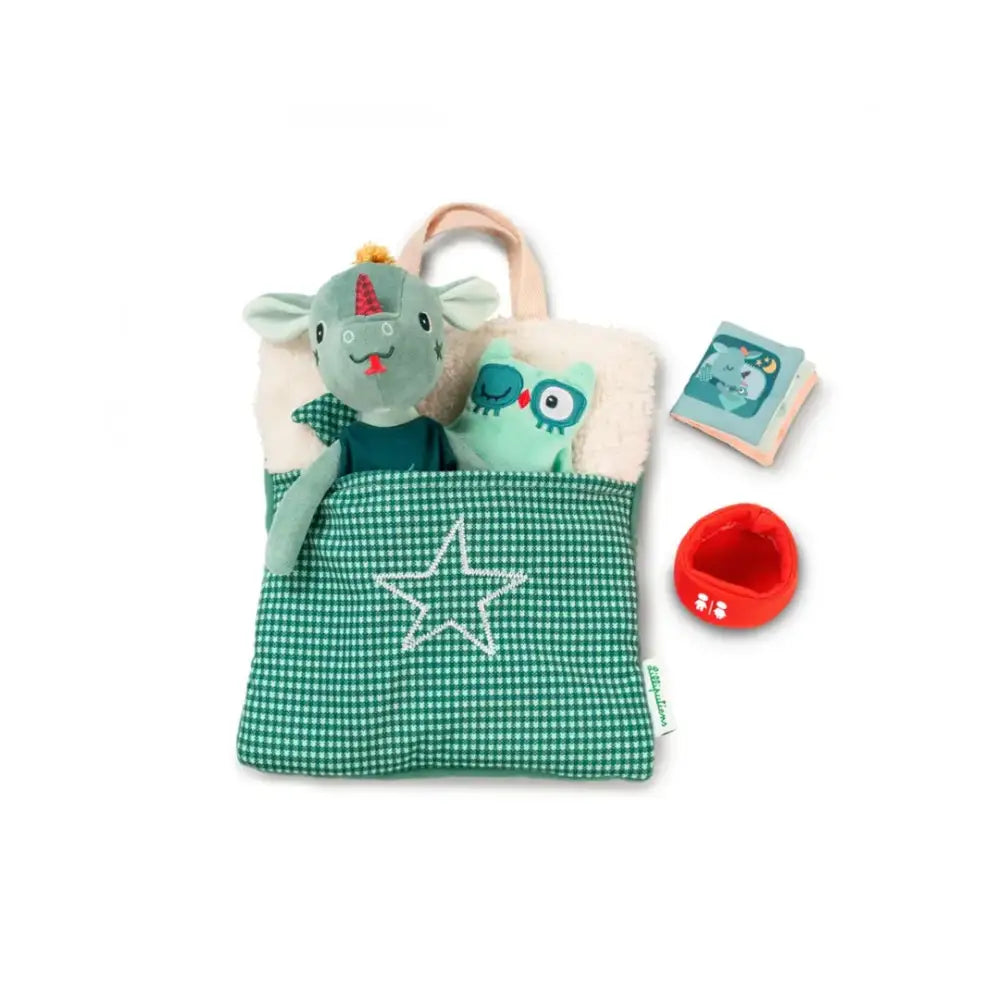 Joe Ritual para ir a la Cama Peluches Lilliputiens joe-ritual-para-ir-a-la-cama-peluches-verde-blanco-guingan-844