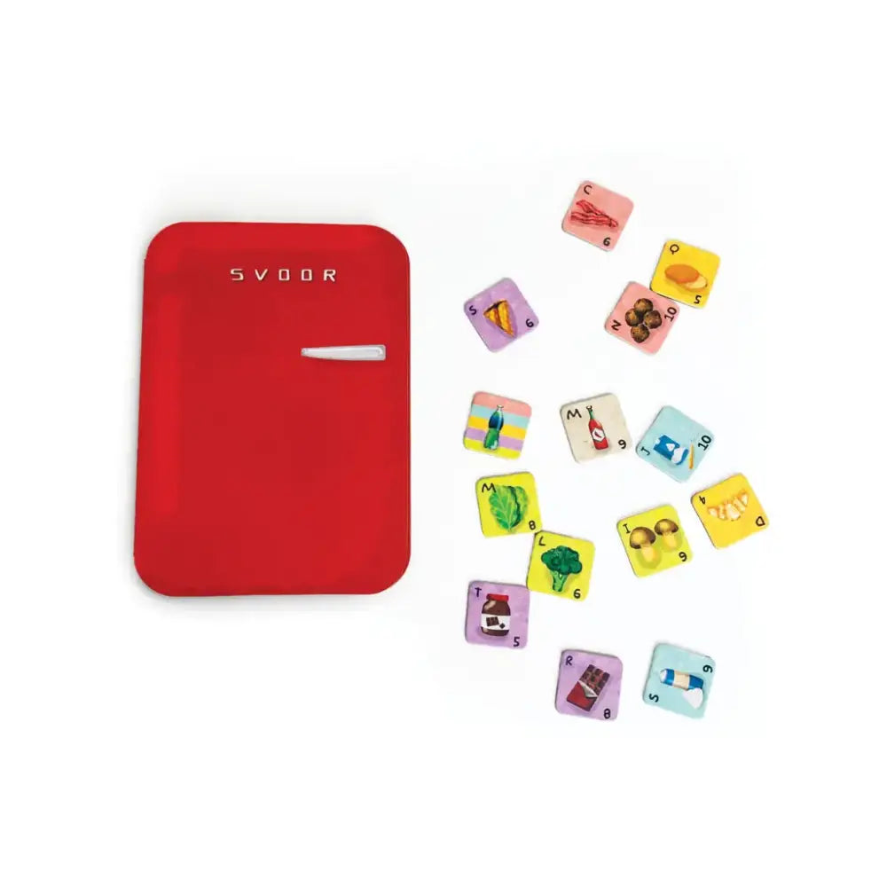Juego Fridge Raid Juego de Mesa Svoora juego-fridge-raid-de-mesa-rojo-estilo-retro-esmeg-518
