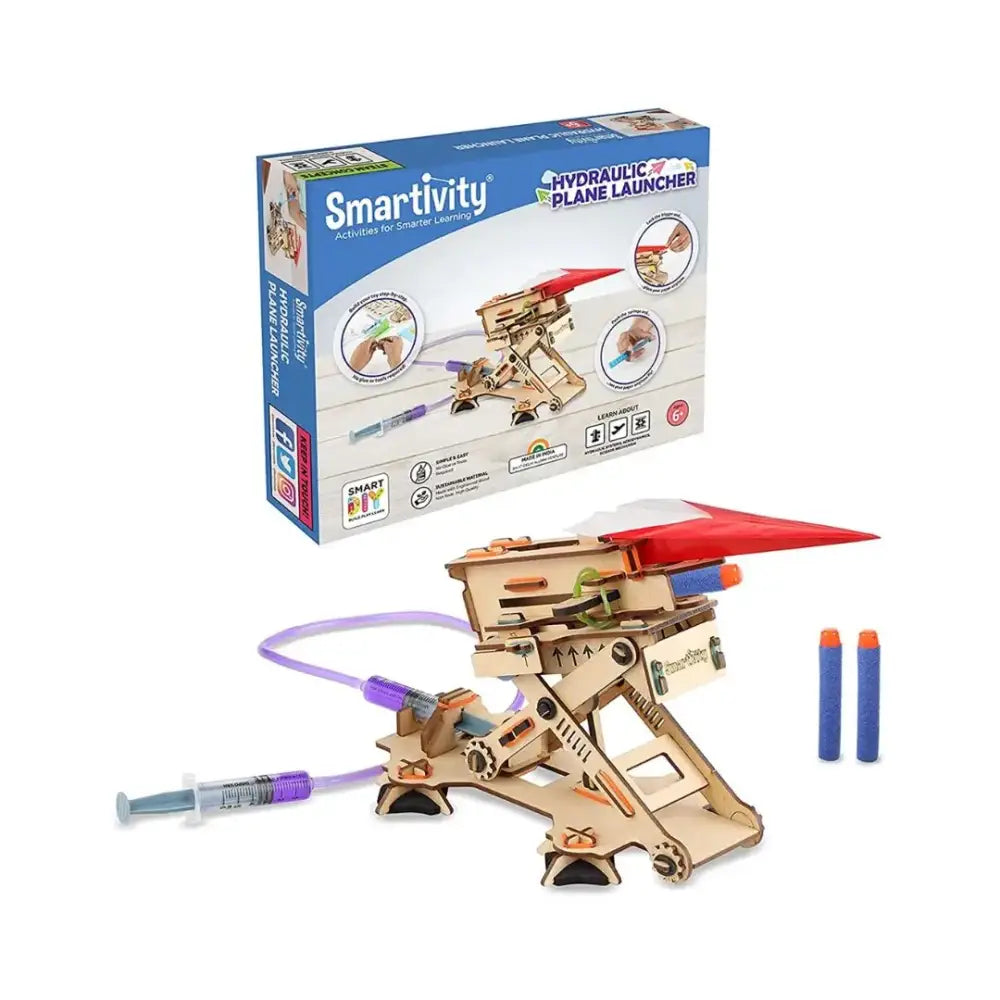 Lanzador de aviones hidráulico Construcción Smartivity lanzador-de-aviones-hidraulico-construccion-madera-mecanico-juguete-296