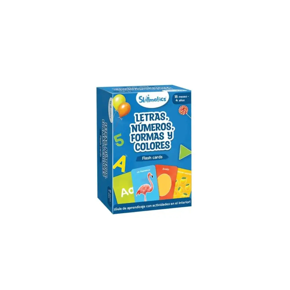 Letras, números, formas y colores Juegos de cartas SKILLMATICS letras-numeros-formas-y-colores-juegos-de-cartas-azul-educativo-caja-836