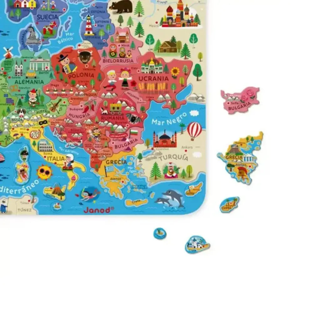 Mapa de Europa magnético