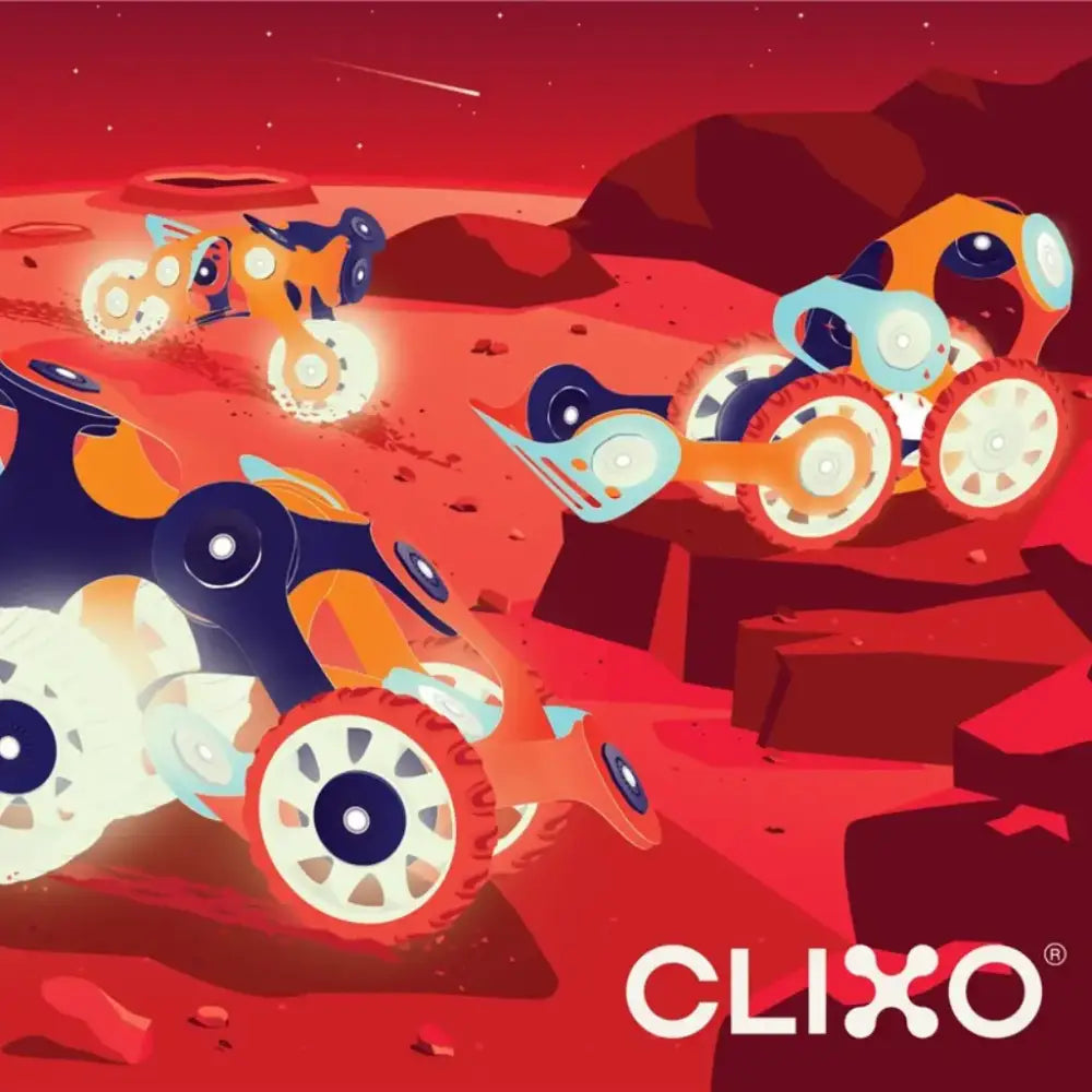 Mars Rovers Pack Magnéticos Clixo mars-rovers-pack-magneticos-futurista-vehiculos-rojo-519