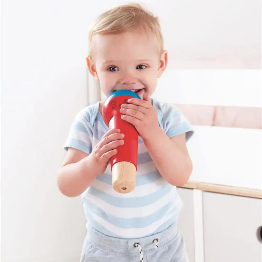 Micrófono Eco Hape microfono-eco-rojo-de-madera-juguete-691