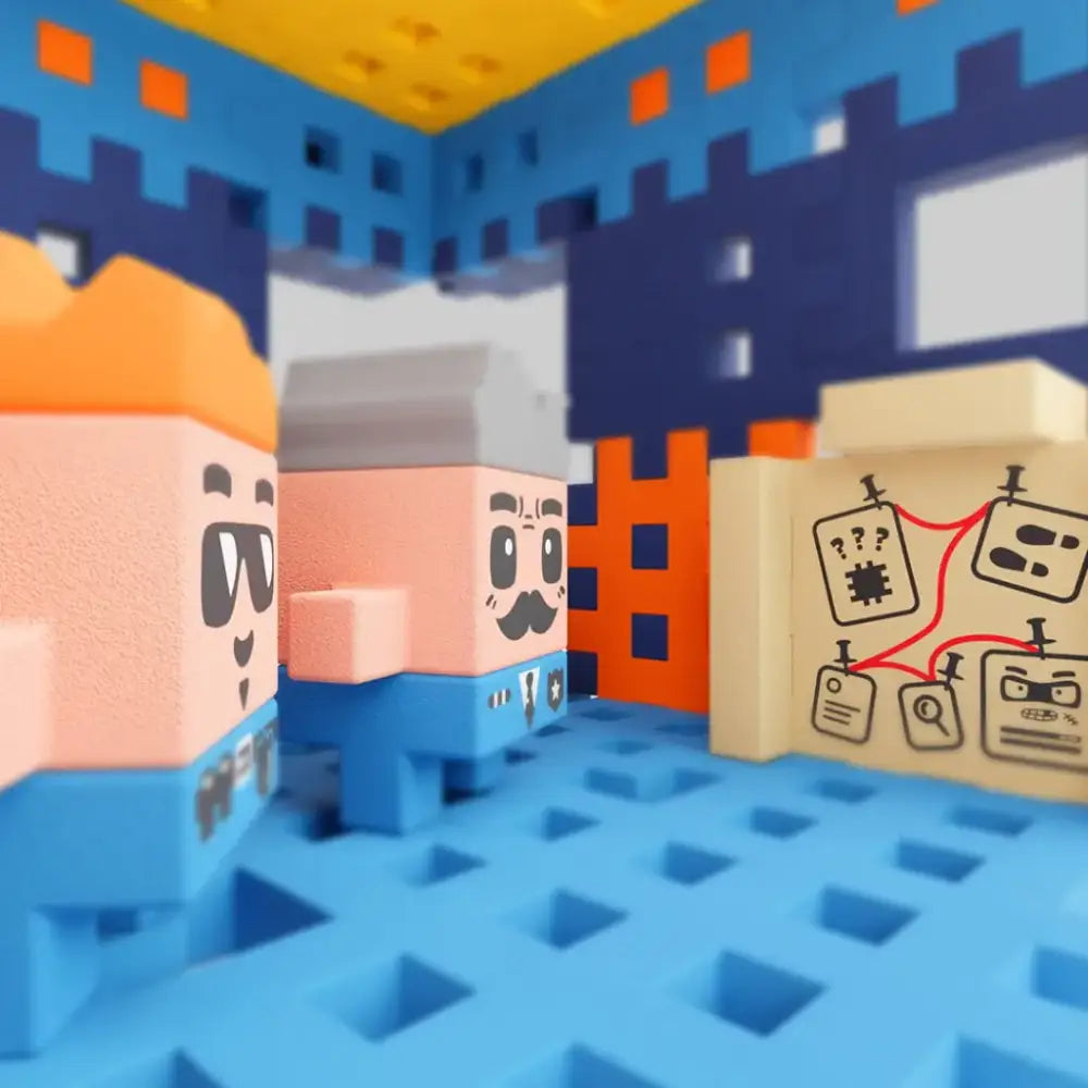 Mini waffle City - Comisaría de policía Construcción Marioinex mini-waffle-city-comisaria-de-policia-construccion-en-forma-bloques-detective-escena-933