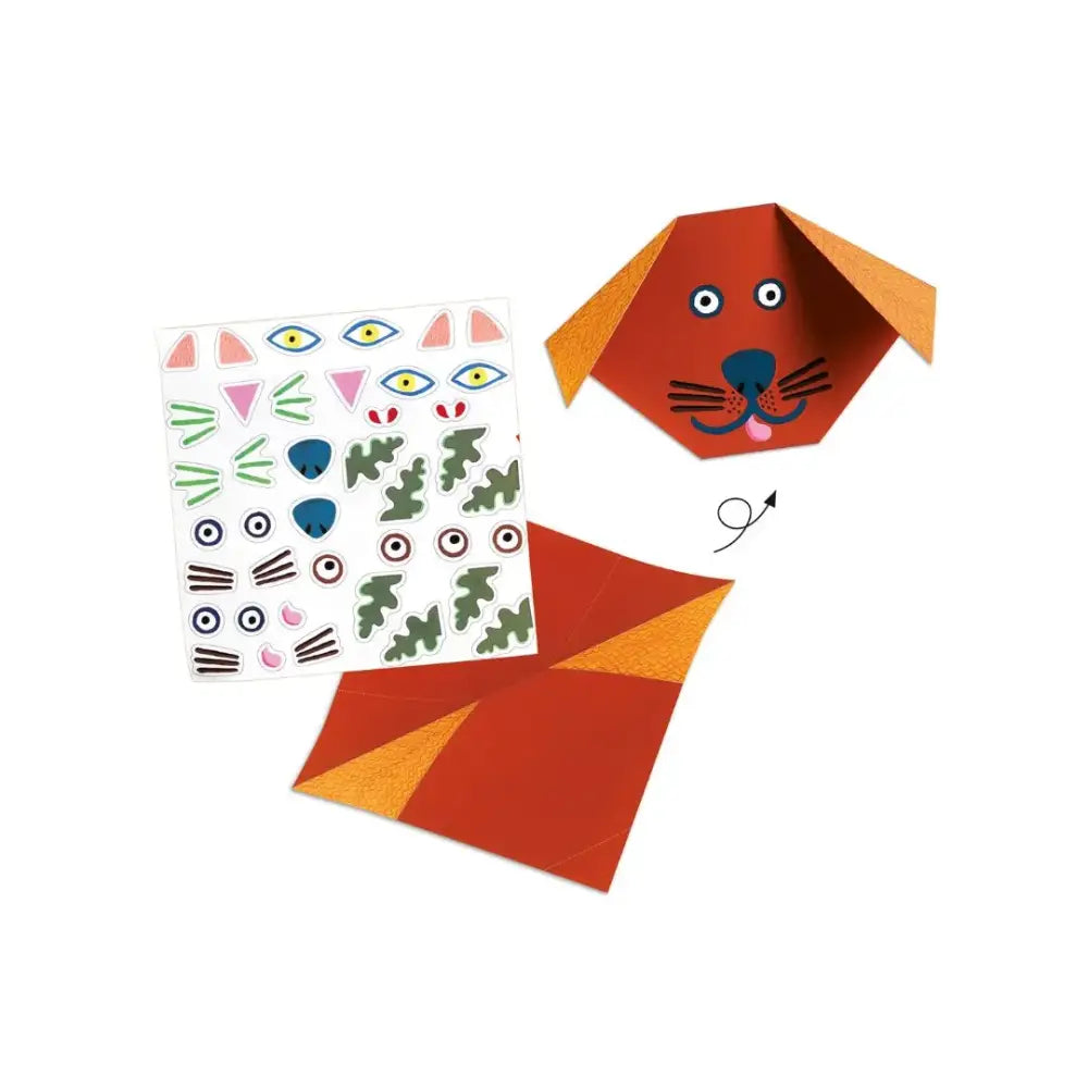 Origami Animales Manualidades Djeco Art & Craft origami-animales-manualidades-perro-artesania-488
