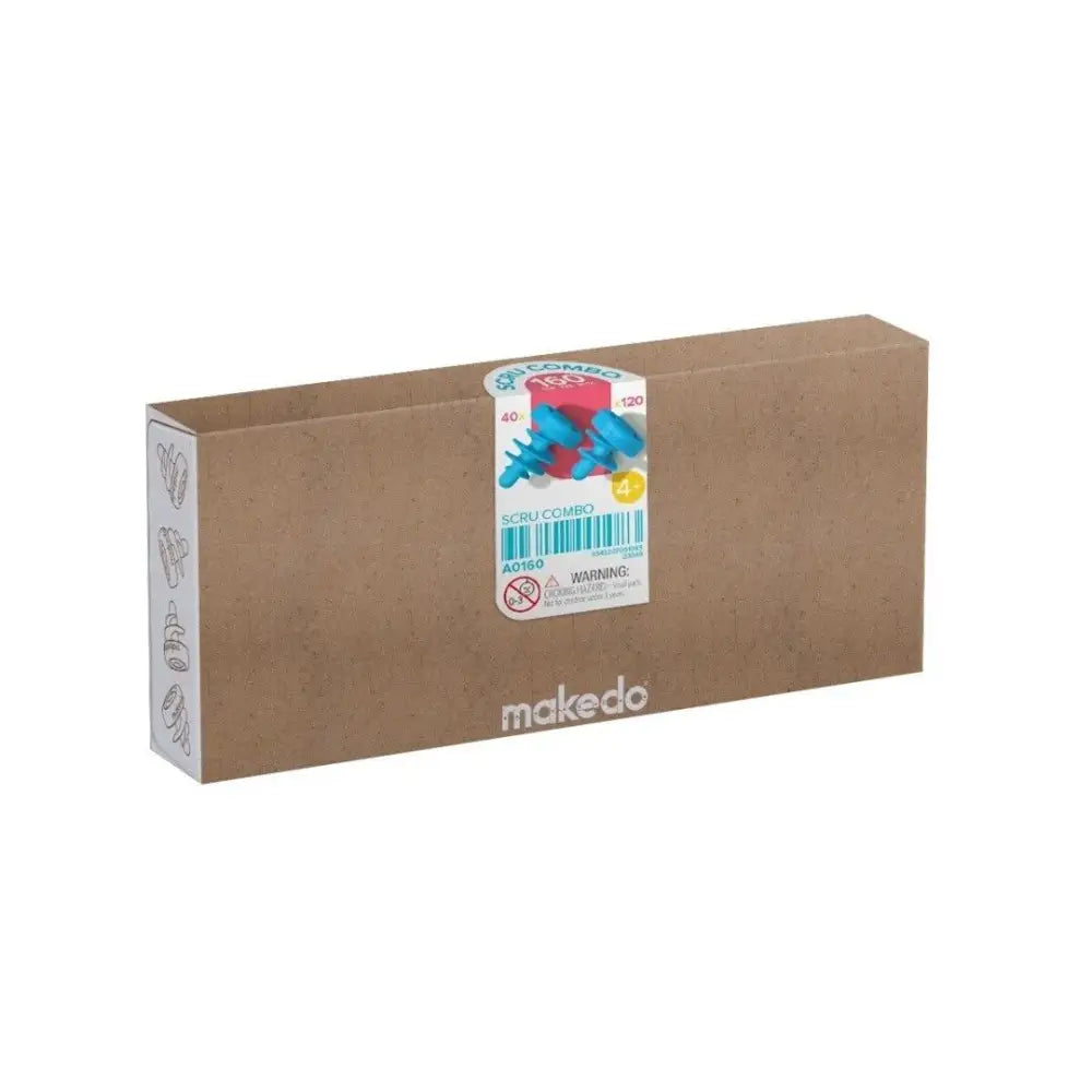 Pack Tornillos Makedo - 160 pzas Construcción Makedo pack-tornillos-makedo-160-pzas-construccion-marron-cartulina-caja-427