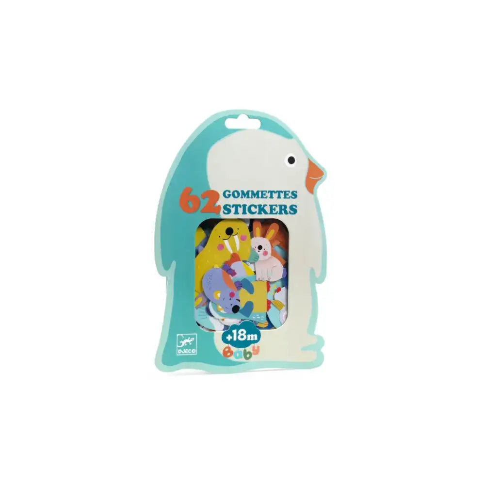 Pegatinas Animales Polares Pegatinas Djeco Art & Craft pegatinas-animales-polares-turquesa-paquete-decorativo-959