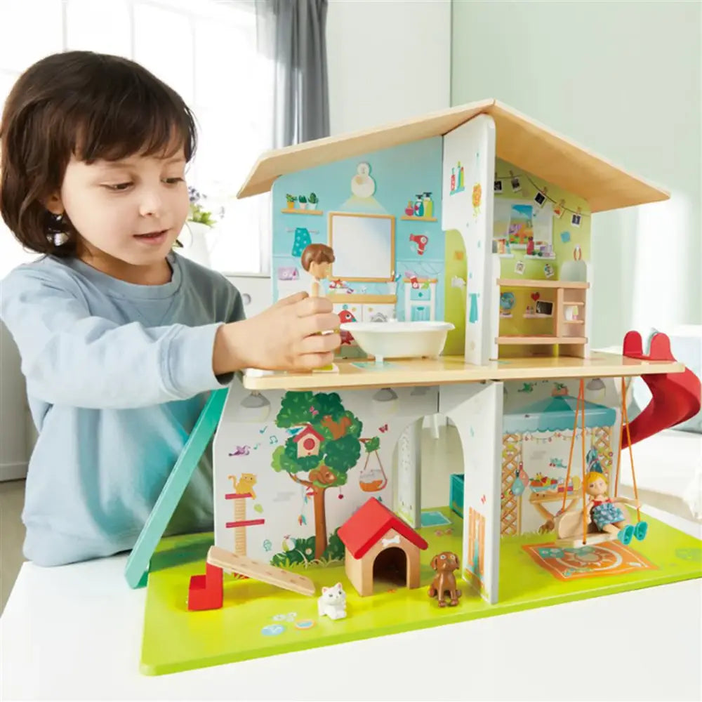 Rock and Slide House Hape rock-and-slide-house-de-madera-casa-munecas-vistoso-238