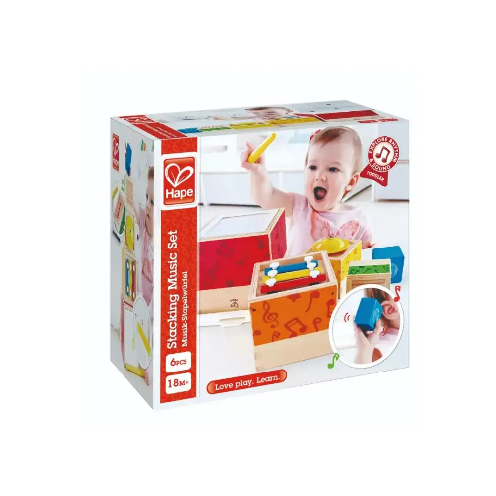 Set musical apilable Hape set-musical-apilable-de-madera-juguete-caja-726