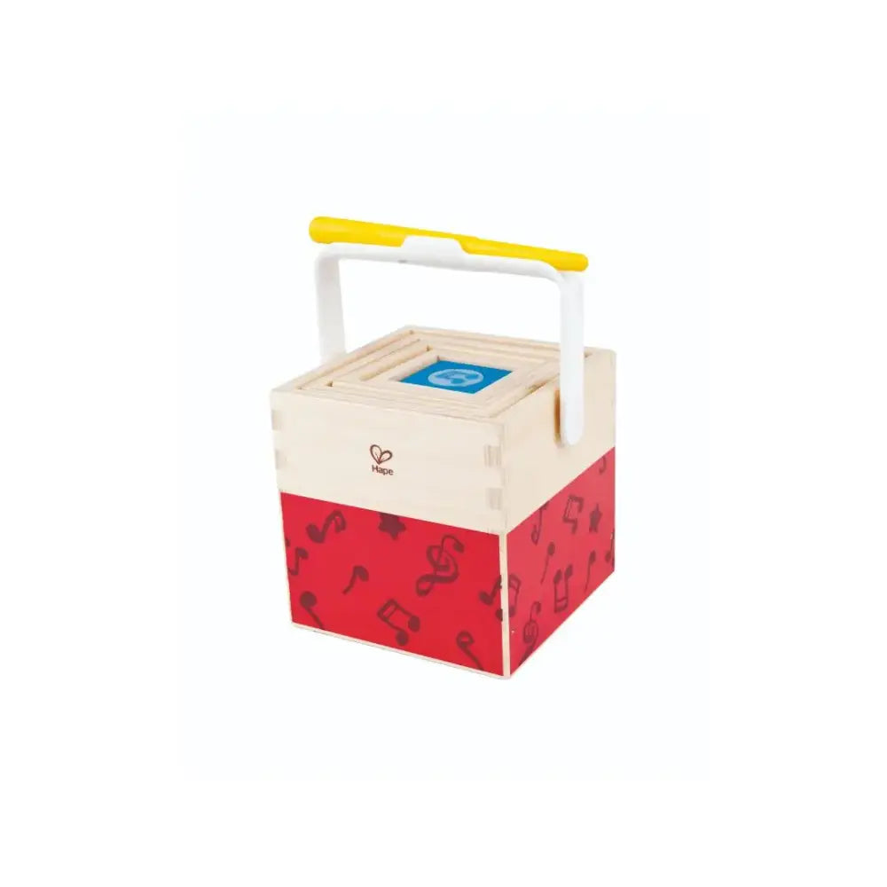 Set musical apilable Hape set-musical-apilable-rojo-natural-madera-970