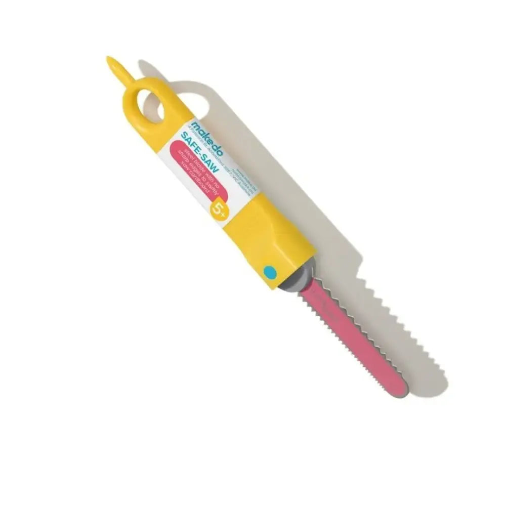 Sierra Segura para Cartón con Punzón Construcción Makedo sierra-segura-para-carton-con-punzon-construccion-amarillo-rosa-plastico-787