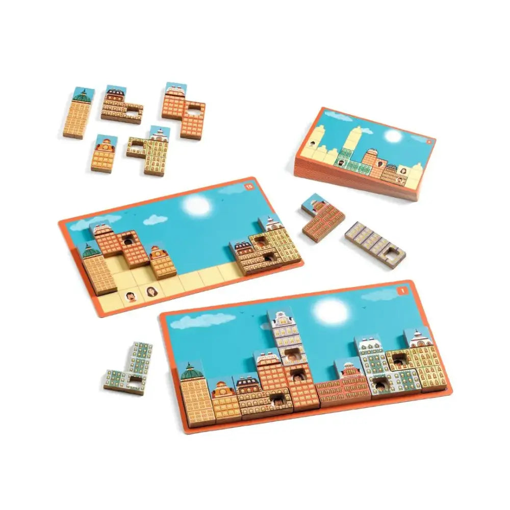 Sologic Archilogic Juego de lógica Djeco sologic-archilogic-de-madera-bloquear-rompecabezas-413
