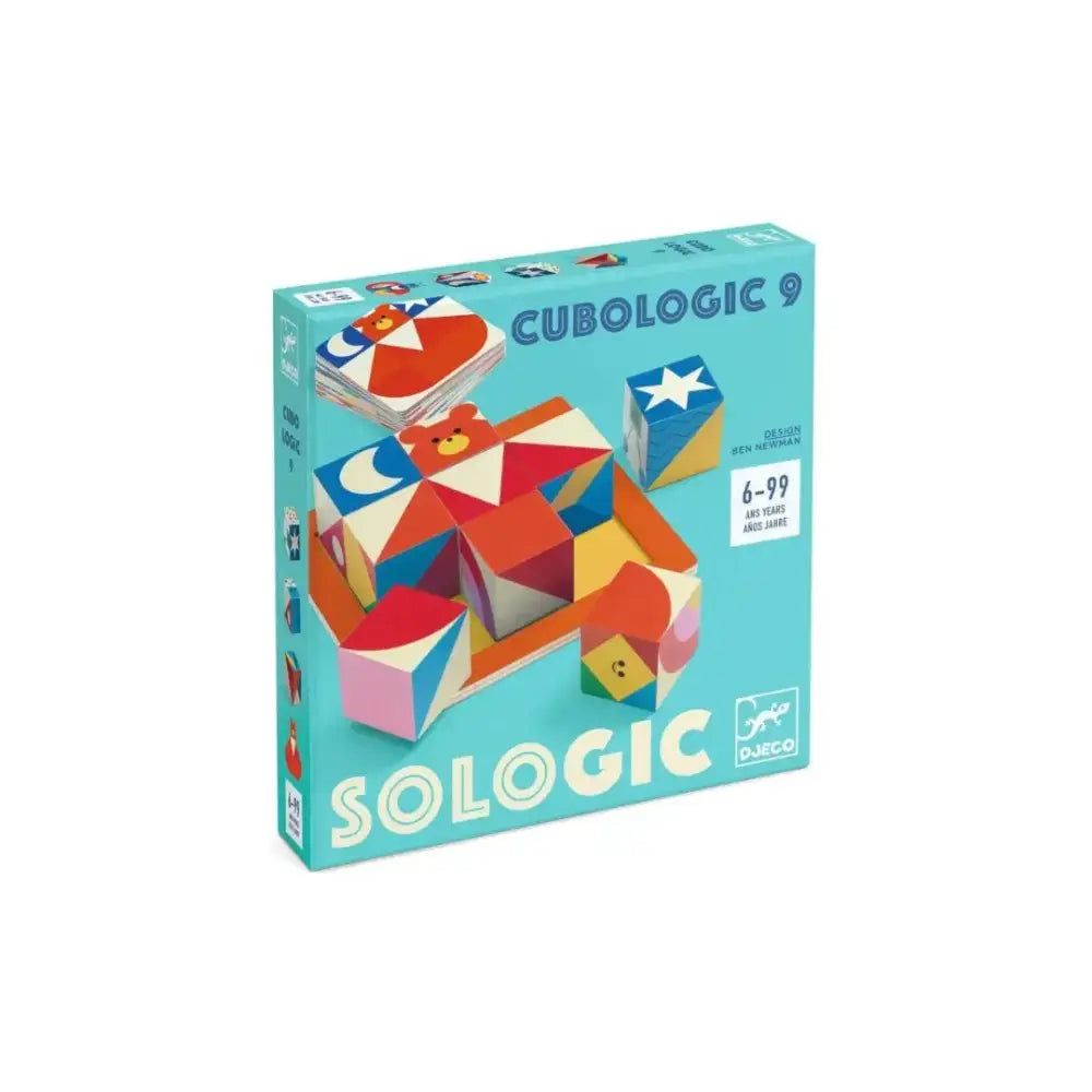 Sologic Cubologic 9 Juego de lógica Djeco sologic-cubologic-9-juego-de-logica-color-verde-azulado-junta-879