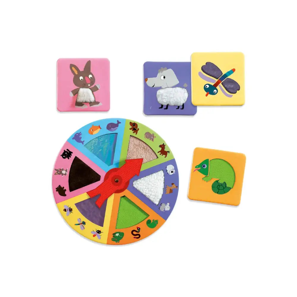 Tactilo Loto - Animales Djeco tactilo-loto-animales-vistoso-circular-rompecabezas-654