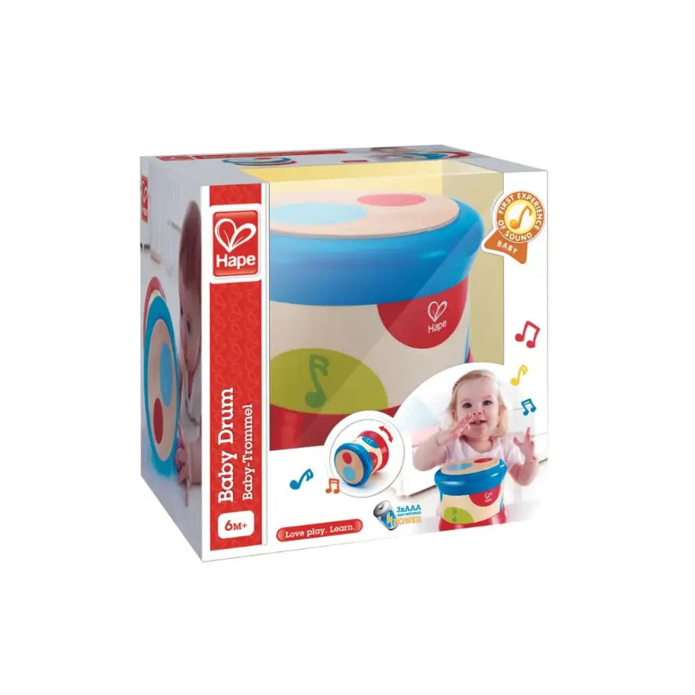 Tambor Bebés Hape tambor-bebes-vistoso-de-madera-bebe-548