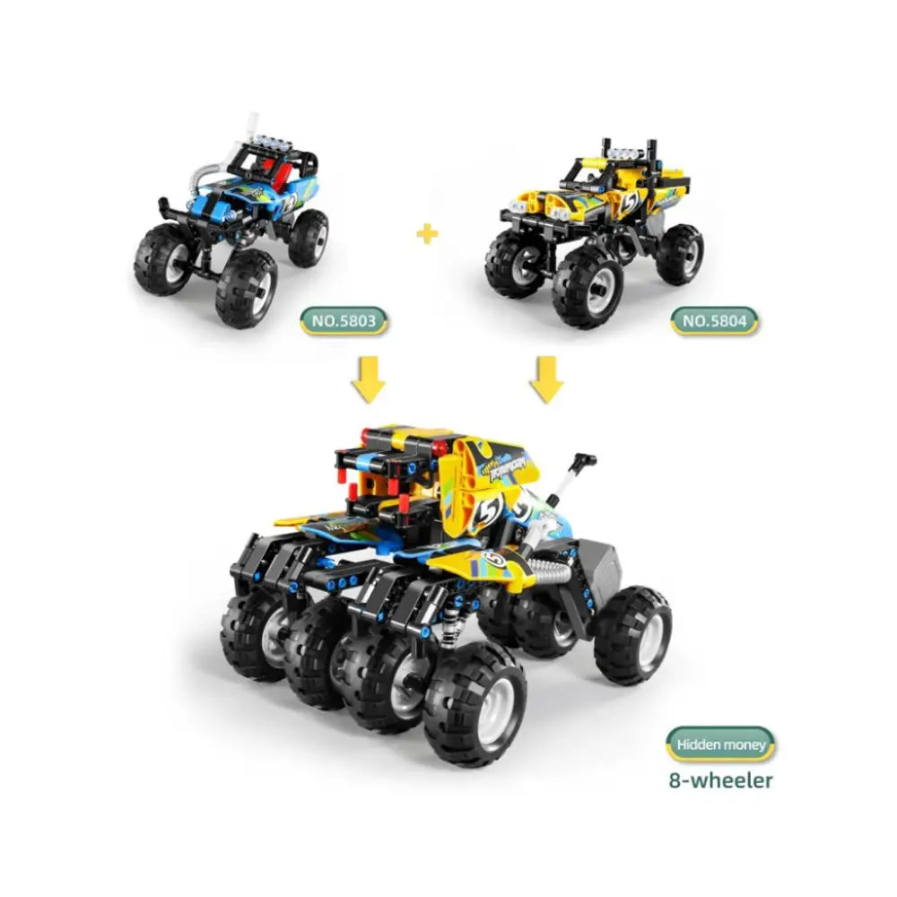iM.Master Mechanical Master - Todoterreno 199 pzas Coches iMMaster todoterreno-4x4-amarillo-199-pzas-lego-tecnica-8-ruedas-857
