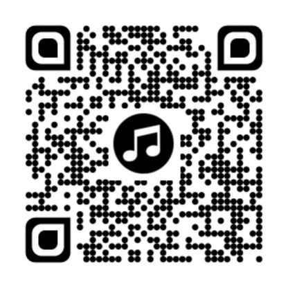 Código QR con un símbolo de nota musical en el centro.