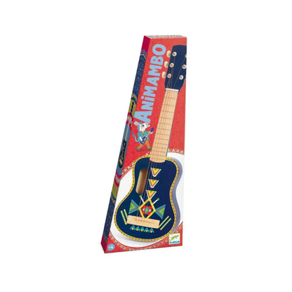 Animambo Guitarra 6 cuerdas metálicas Djeco animambo-guitarra-6-cuerdas-metalicas-azul-de-madera-juguete-165