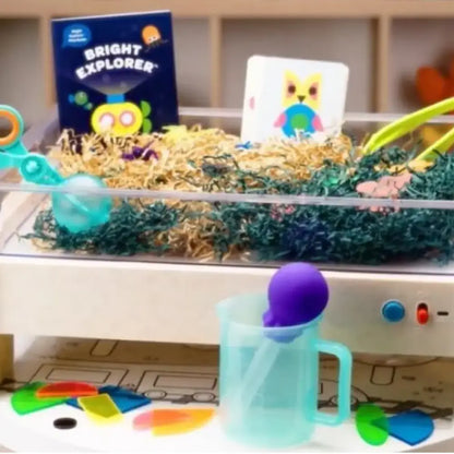 B. Mesa de luz kit educacional Material Mesa de Luz Mybtoys b-mesa-de-luz-kit-educacional-material-sensorio-593