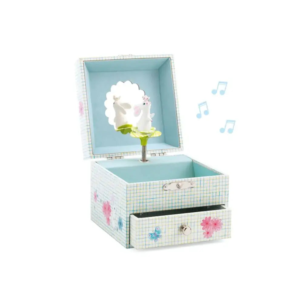 Caja de música - Conejito Life style by Djeco caja-de-musica-conejito-blanco-floral-joyas-644