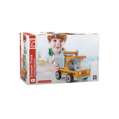 Camión Volquete Hape camion-volquete-amarillo-de-madera-juguete-937