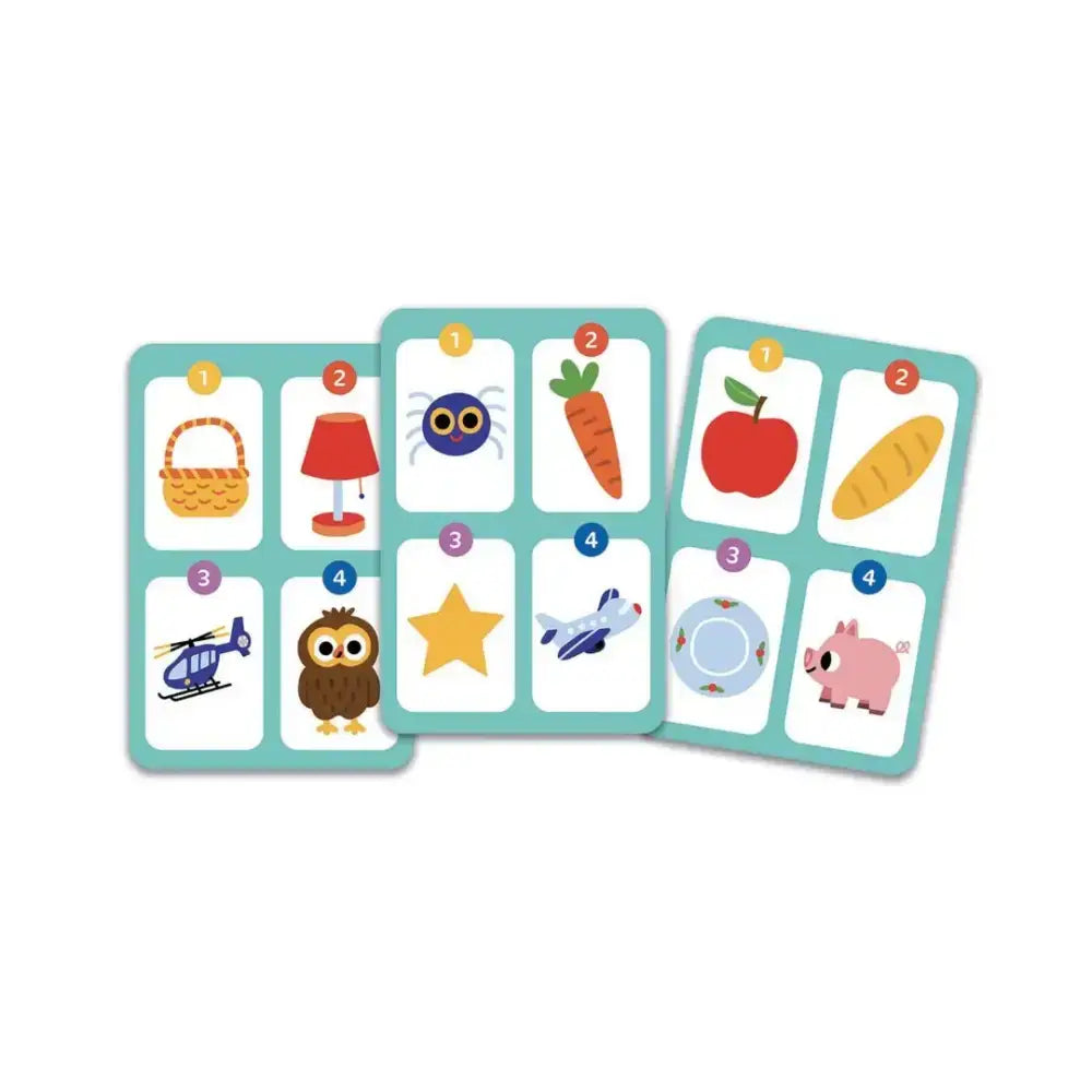 Cartas MotaMo Junior Juegos de cartas Djeco cartas-motamo-junior-juegos-de-colocar-ilustrado-tarjetas-701