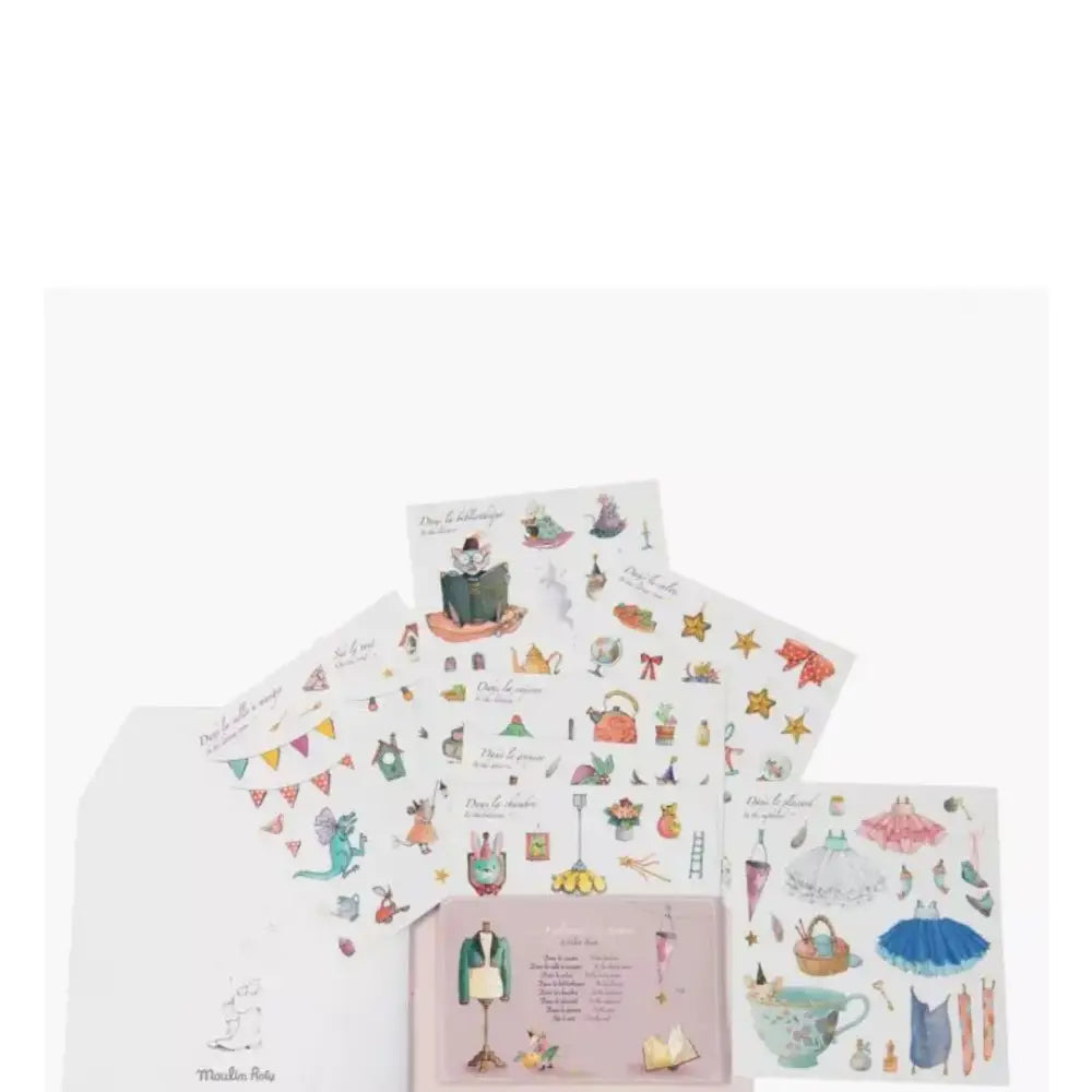 Cuaderno para colorear - Erase una vez Cuadernos para Colorear Moulin Roty cuaderno-para-colorear-erase-una-vez-cuadernos-recopilacion-caprichoso-etiqueta-engomada-991