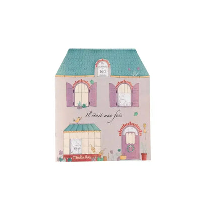Cuaderno para colorear - Erase una vez Cuadernos para Colorear Moulin Roty cuaderno-para-colorear-erase-una-vez-cuadernos-rosa-casa-de-munecas-turquesa-542