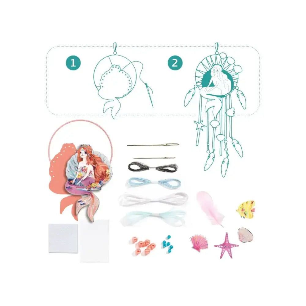 DIY Atrapasueño sirena Do It Yourself Djeco Art & Craft diy-atrapasueno-sirena-do-it-yourself-con-tematica-de-artesania-ornamento-782