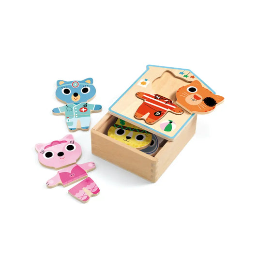 Dressup-mix Puzzles Madera Djeco dressup-mix-701